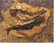 Vincent Van Gogh Bloaters on a Piece of Yellow Papers oil on canvas